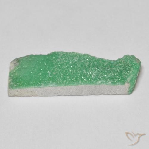 Variscita drusa Verde amarillento pálido natural de 6.16 ct, Elegante, Opaco