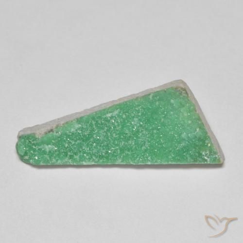 4.54ct Natural Verde trébol Variscita drusa, Elegante, Opaco