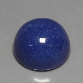 Cuarzo con dumortierita azul natural de 35,46 ct, corte redondo, opaco