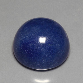 Cuarzo con dumortierita azul natural de 35,46 ct, corte redondo, opaco