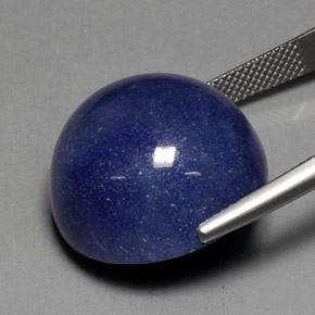 Cuarzo con dumortierita azul natural de 35,46 ct, corte redondo, opaco