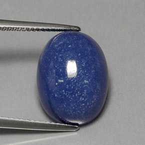 Cuarzo con dumortierita azul natural de 11,82 ct, corte óvalo, opaco