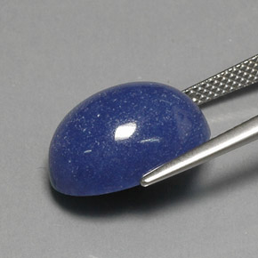 Cuarzo con dumortierita azul natural de 11,82 ct, corte óvalo, opaco