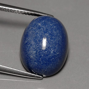 Cuarzo con dumortierita azul natural de 10,96 ct, corte óvalo, opaco
