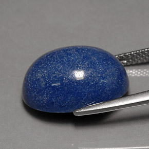 Cuarzo con dumortierita azul natural de 10,96 ct, corte óvalo, opaco