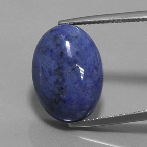 Cuarzo dumortierita Azul natural de 13.90 ct, Ovalada, Opaco