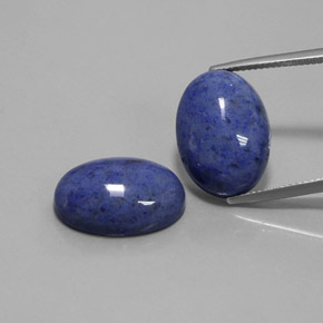 Gemas de cuarzo con dumortierita azul natural de  ct, corte óvalo, opaco