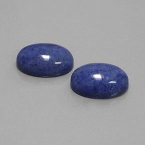 Gemas de cuarzo con dumortierita azul natural de  ct, corte óvalo, opaco