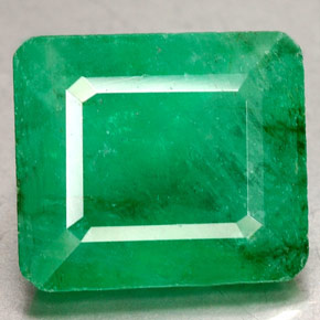 Esmeralda verde natural de 3,53 ct, corte esmeralda, SI-I1