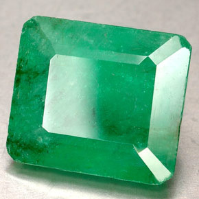 Esmeralda verde natural de 3,53 ct, corte esmeralda, SI-I1