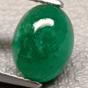 Esmeralda verde natural de 2,50 ct, transparente, transparente / translúcido