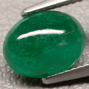 Esmeralda verde natural de 2,50 ct, transparente, transparente / translúcido