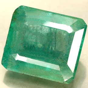 Esmeralda Verde natural de 7.12 ct, corte esmeralda, SI-I1