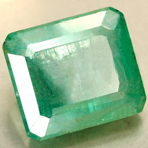Esmeralda Verde natural de 7.12 ct, corte esmeralda, SI-I1
