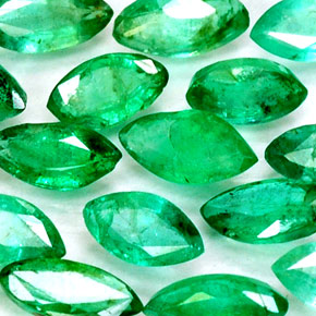 Gemas de esmeralda verde natural de  ct, marquesa, SI