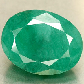 Esmeralda verde natural de 2,35 ct, corte óvalo, SI-I1