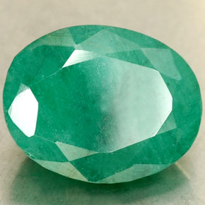 Esmeralda verde natural de 2,35 ct, corte óvalo, SI-I1