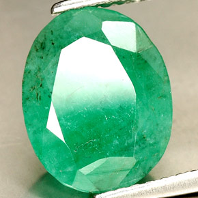 Esmeralda verde natural de 2,65 ct, corte óvalo, SI-I1