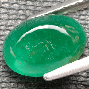 Esmeralda verde natural de 2,64 ct, transparente, transparente / translúcido