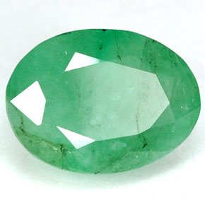 Esmeralda verde natural de 4,60 ct, corte óvalo, I1