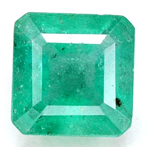 Esmeralda verde natural de 0,80 ct, corte esmeralda, SI-I1