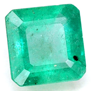 Esmeralda verde natural de 0,80 ct, corte esmeralda, SI-I1
