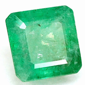Esmeralda verde natural de 0,63 ct, corte esmeralda, I1