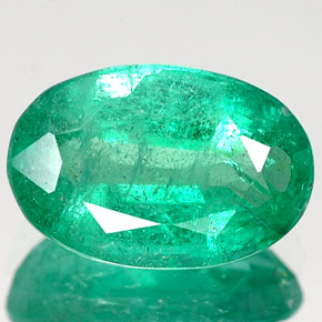 Esmeralda verde natural de 1,64 ct, corte óvalo, VS
