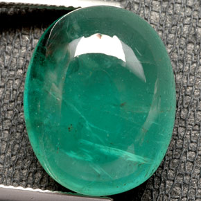 Esmeralda verde natural de 17,44 ct, transparente, transparente / translúcido