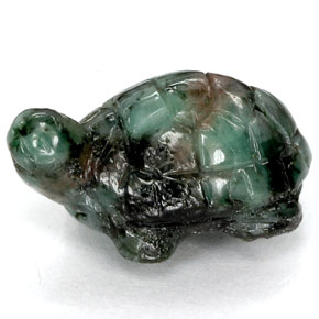 Esmeralda Black Green natural de 6.06 ct, Forma elegante, Opaco