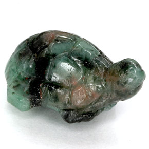 Esmeralda Black Green natural de 6.06 ct, Forma elegante, Opaco