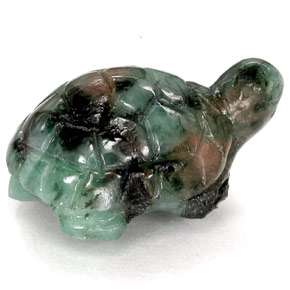 Esmeralda Black Green natural de 6.06 ct, Forma elegante, Opaco