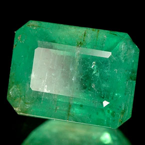 Esmeralda verde natural de 1,73 ct, corte esmeralda, I1