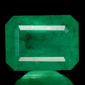 Esmeralda verde natural de 1,89 ct, corte esmeralda, I1