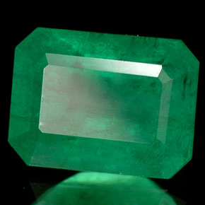 Esmeralda verde natural de 1,89 ct, corte esmeralda, I1