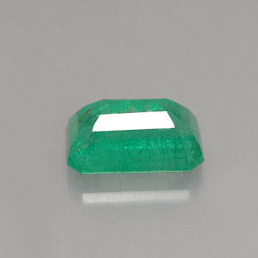 Esmeralda verde natural de 1,30 ct, corte esmeralda, I1
