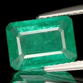 Esmeralda Verde natural de 2.05 ct, corte esmeralda, SI-I1