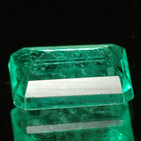 Esmeralda verde natural de 1,50 ct, corte esmeralda, SI-I1