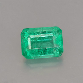 Esmeralda verde natural de 1,10 ct, corte esmeralda, SI-I1