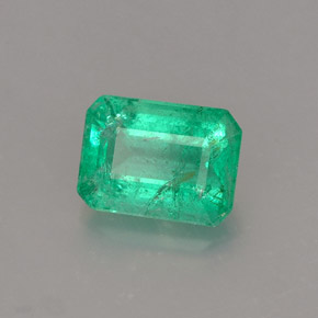 Esmeralda verde natural de 1,10 ct, corte esmeralda, SI-I1