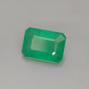 Esmeralda verde natural de 1,28 ct, corte esmeralda, I1