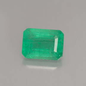 Esmeralda verde natural de 1,59 ct, corte esmeralda, I1