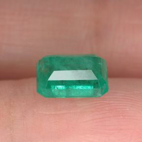 Esmeralda verde natural de 1,65 ct, corte esmeralda, I1