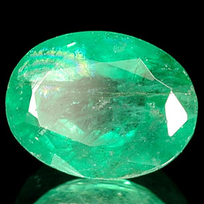 Esmeralda verde natural de 1,47 ct, corte óvalo, SI-I1