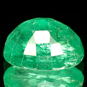 Esmeralda verde natural de 1,47 ct, corte óvalo, SI-I1