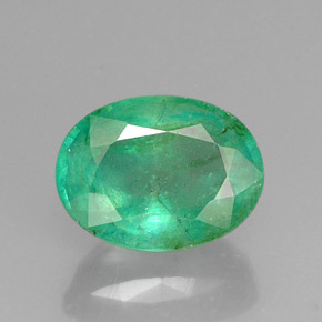 Esmeralda verde natural de 1,23 ct, corte óvalo, I1