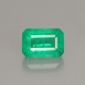 Esmeralda verde natural de 1,19 ct, corte esmeralda, SI-I1