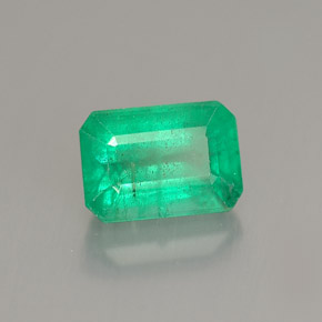 Esmeralda verde natural de 1,19 ct, corte esmeralda, SI-I1