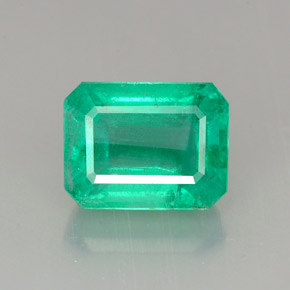 Esmeralda verde natural de 1,68 ct, corte esmeralda, I1