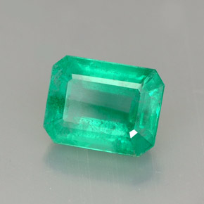 Esmeralda verde natural de 1,68 ct, corte esmeralda, I1